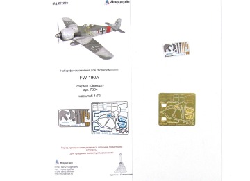 Blaszka fototrawiona FW-190A detail set (colour) Microdesign MD 072019 skala 1/72