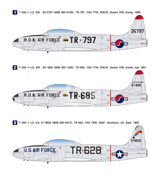 Samolot szkoleniowy USAF Subsonic Jet - T-33A Shooting Star Premium Edition - Wolfpack WP17216 skala 1/72