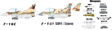 IAF F-16C / F-16I Sufa/Storm Compact Series Freedom Model Kits 162711 skala 1:Egg