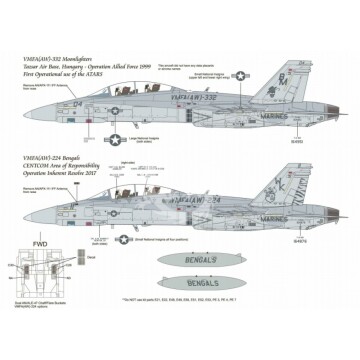 Model plastikowy F/A-18D ATARS Kinetic K48033 skala 1/48