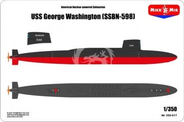 American Nuclear-powered Submarine USS George Washington SSBN-598 MikroMir 350-017 skala 1/350