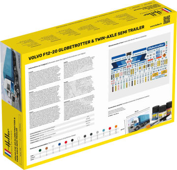 PROMOCYJNA CENA - Volvo F12-20 GLOBETROTTER + naczepa dwuosiowa Heller 81703 skala 1/32