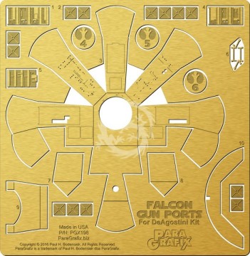 PGX198 Millennium Falcon 1/43 DeAgostini Gun Ports Photoetch Set Paragrafix