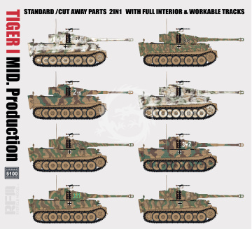 PREORDER - Pz.Kpfw. VI Ausf. E Tiger I Mid. Production Rye Model RFM5100 skala 1/35