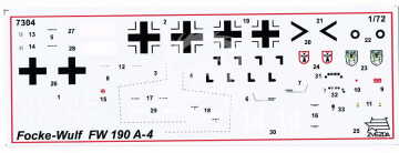  Focke-Wulf Fw-190 A-4 ZVEZDA 7304 skala 1/72