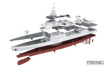 PRZEDSPRZEDAŻ - Chinese Type-055 Guided-Missile Destroyer MENG-Model PS-009 skala 1/700 