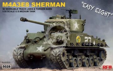  SHERMAN M4A3E8 W/Workable Track links - Rye Field Model 5028 skala 1/35