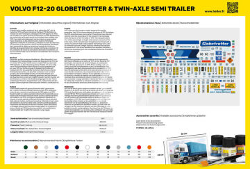 PROMOCYJNA CENA - Volvo F12-20 GLOBETROTTER + naczepa dwuosiowa Heller 81703 skala 1/32