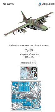 Blaszka fototrawiona Su-39 detail set (colour) Microdesign MD 072024 skala 1/72