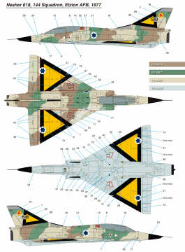 Model plastikowy IAI Nesher (single or twin seat) Kinetic K48056 skala 1/48