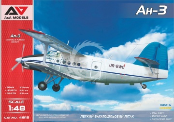 AN-3 TURBOPROP UTILITY BIPLANE  A&A Models 4815 skala 1/48