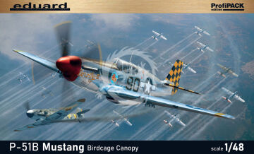 P-51B Mustang Birdcage canopy EDUARD-PROFIPACK Eduard 82107 skala 1/48