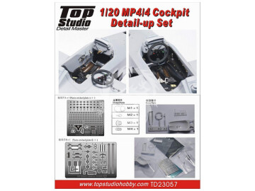 McLaren MP4/4 Honda - Cockpit Detail-up Set (for Tamiya) - Top Studio TD23057 skala 1/20