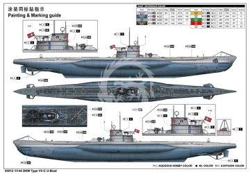 Model plastikowy DKM Navy Type VII-C U-Boat Trumpeter 05912 1:144