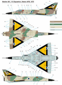 Model plastikowy IAI Nesher (single or twin seat) Kinetic K48056 skala 1/48