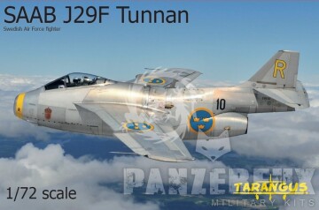 Saab J 29F Tunnan Swedish Air Force Fighter Tarangus TA7206 skala 1/72