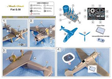 Fiat G.50 Metallic Details MDR14423 skala 1/144