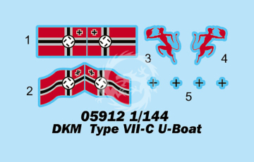 Model plastikowy DKM Navy Type VII-C U-Boat Trumpeter 05912 1:144