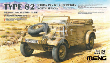 PRZEDSPRZEDAŻ-  German Pkw.K1 Kübelwagen Type 82 (North Africa) MENG-Model VS-015 skala 1/35