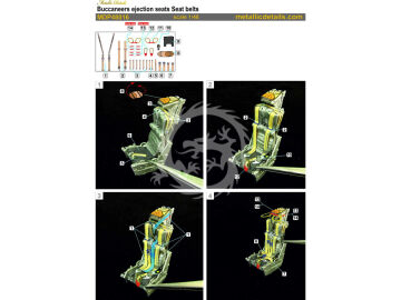 Blackburn Buccaneer. Seat belts - Metallic Details MDP48016 skala 1/48