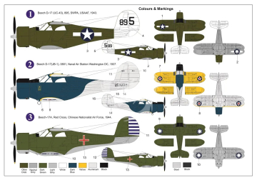 Beech D-17 'Staggerwing' AZ-Model 7857 skala 1/72