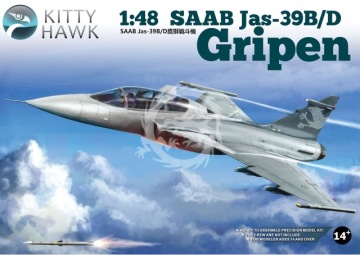 NA ZAMÓWIENIE - Kitty Hawk SAAB Jas-39B/D Gripen 155-KH80118 skala 1/48