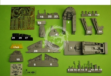 Zestaw dodatków F-4 E Phantom cockpit set (Hasegawa kit) KIRREY KR015 1/48