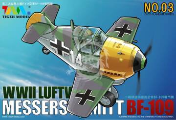 Model plastikowy WWII Luftwaffe Messerschmitt Bf-109 Tiger Model TM-103 skala 1/Egg