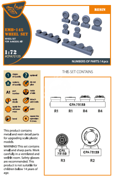 PRZEDSPRZEDAŻ - EMB-145 Wheel Set (For A-Model Kit Clear Prop CPA72123 skala 1/72