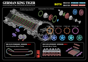 Sd.Kfz.182 Tiger Ausf.B King Tiger Upgrade version Ryefield model 5126 skala 1/35 