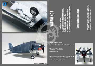 Zestaw dodatków F6F Hellcat Wing Folded set (for Eduard 1/72), Wolfpack WP72061 skala 1/72