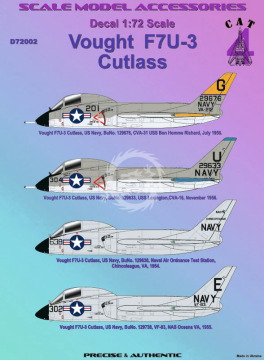 F7U-3 Cutlass - Cat 4 D72002 skala 1/72