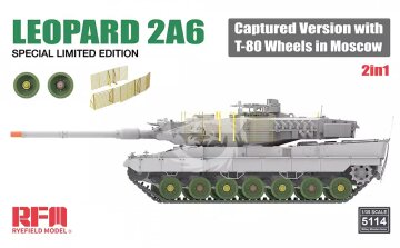 PRZEDSPRZEDAŻ - Leopard 2A6 Captured Version with T-80 Wheels in Moscow Rye Field Model 5114 skala 1/35