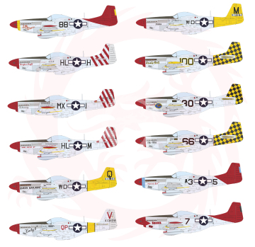 P-51D Mustang Red Tails & Co. Dual Combo. Limited Edition Eduard 11159 skala 1/48