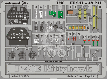 P-40E for AMT/ERTL, Amtech, Italeri Eduard FE241 skala 1/48