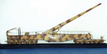 Niemieckie działo kolejowe K5(E) 280 mm Leopold Trumpeter 00207 skala 1/35