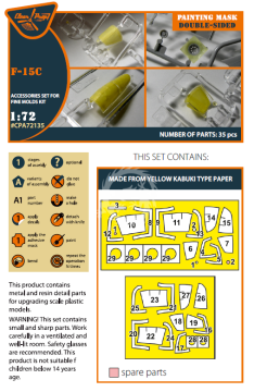 PRZEDSPRZEDAŻ - Painting Mask Double-Sided (For Fine Molds Kit) Clear Prop CPA72135 skala 1/72