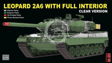 Przedsprzedaż - Leopard 2 A6 with full interior - clear edition - Rye Field Model 5170 skala 1:35