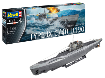 Niemiecki okręt podwodny U-boot Type IX C/40 - Revell 05167 skala 1/144