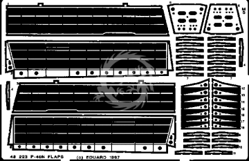 P-40N Warhawk flaps Eduard 48223 skala 1/48