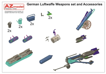 German Weapons Set And Accesories AZ-Model 7860 skala 1/72