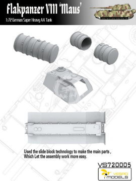Flakpanzer VIII Maus German super heavy AA tank Vespid Models VS720005 skala 1/72