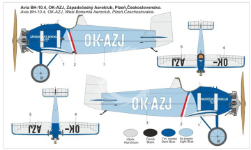 Avia BH-10 Kovozávody Prostějov BLK0001 skala 1/72