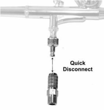 Szybkozłączka, adapter do aerografu 1/8 cala