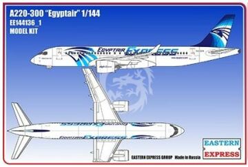 Airbus A220-300 Egyptair Eastern Express EE144136_1 skala 1/144