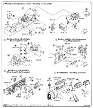 D3A1 Model 11 Val Interior set for Hasegawa CMK4056 skala 1/48