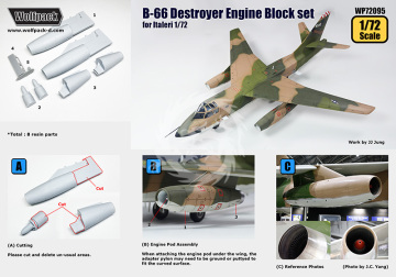  Zestaw dodatków B-66 Destroyer Engine Block set for Italeri, Testors - Wolfpack WP72095 skala 1/72