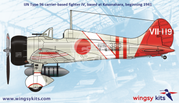 Model plastikowy IJN Type 96 carrier-based fighter IV A5M4 “Claude”, WINGSY KITS D5-02, skala 1/48