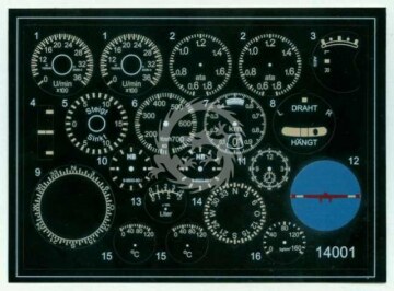 Messerschmitt Bf 110 Instrument panel Limited Edition Eduard 14001 skala 1/4