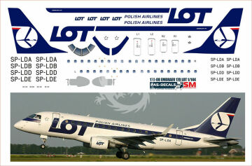 Embraer 170 LOT - SP-LDA SP-LDB SP-LDD SP-LDE decals 1/144 Pas-Decals